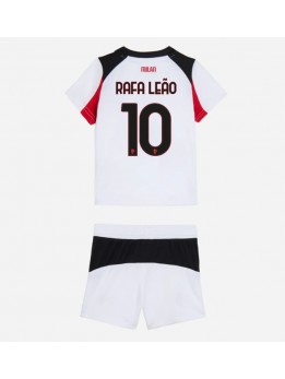 Billige AC Milan Rafael Leao #10 Bortedraktsett Barn 2025-26 Kortermet (+ Korte bukser)